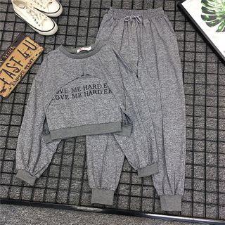 Set: Tank Top + Long-sleeve T-shirt + Sweatpants