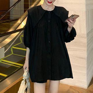 Elbow Sleeve Blouse / Wide Leg Shorts