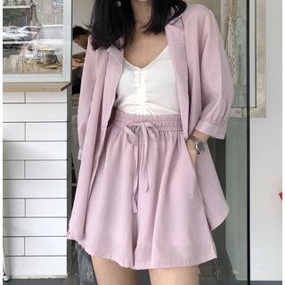 Set: Open Front Jacket + Shorts