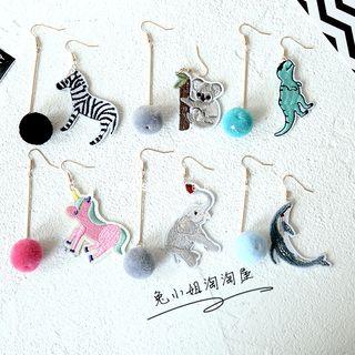 Asymmetric Animal Clip-on Earring / Earring