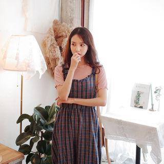 Crew-neck Pleated Top