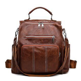 Faux Leather Multi Way Crossbody Bag