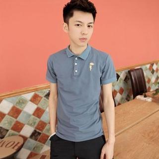 Short-sleeve Print Polo Shirt