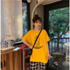 Short-sleeve Loose-fit T-shirt Yellow - One Size