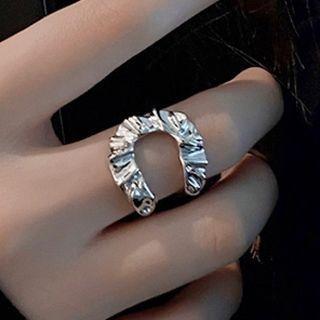 U Shape Stainless Steel Open Ring 1pc - Jz168 - Silver - One Size