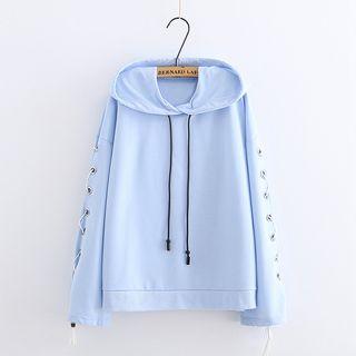 Lace-up Sleeve Hoodie