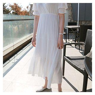 V-neck Tiered Dress