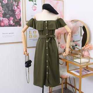 Off Shoulder Lace Up Dress