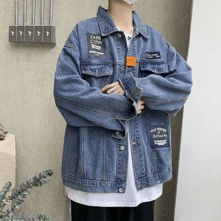 Tag Embroidered Denim Jacket