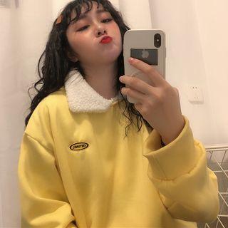Embroidered Pullover Yellow - One Size