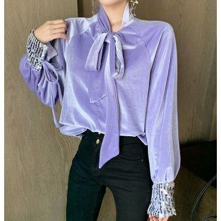 Sequined Velvet Shirt