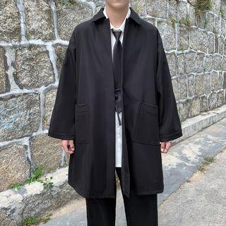 Collared Open-front Jacket