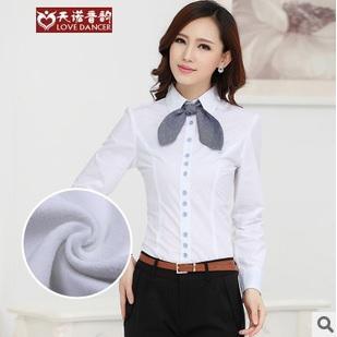 Fleece-lined Long-sleeve Blouse