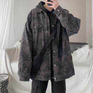 Camo Print Cargo Jacket