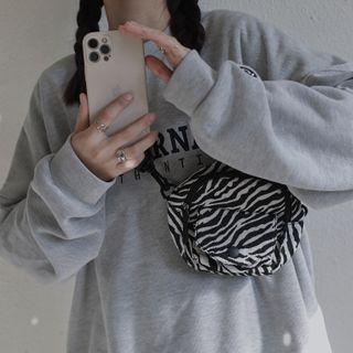 Zebra Print Canvas Backpack Zebra Print - Black & White - One Size