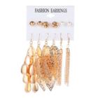 Set: Faux Pearl / Alloy Earring (assorted Designs) 01-1634 - Gold - One Size