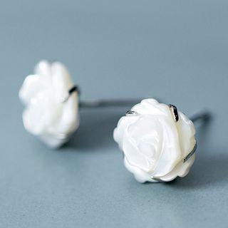 Rose Earring 925 Sterling Silver - Earring - One Size
