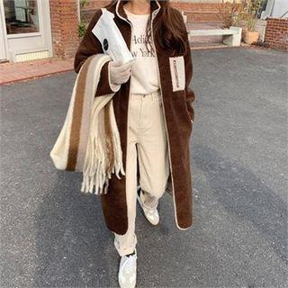 Reversible Sherpa-fleece Long Coat