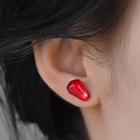 Gemstone Earring Pomegranate Earrings - Red - One Size