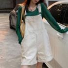 Corduroy Jumper Shorts Cream Almond - One Size