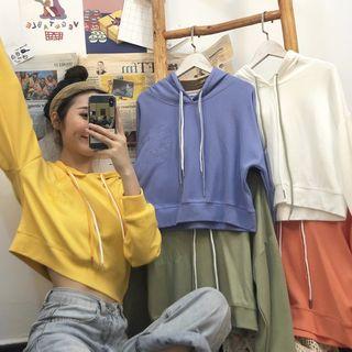 Multi-color Cropped Long-sleeve Sweatshirt