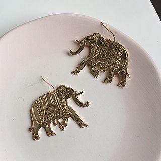 Elephant Dangle Earring 1 Pair - Elephant - One Size