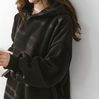 Oversized Brushed-fleece Hoodie Dress