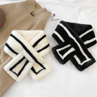 Two-tone Faux Fur Scarf