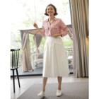 Long-sleeve Flap-pocket Linen Shirt