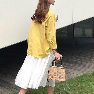 Long-sleeve T-shirt / Midi Skirt