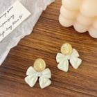 Bow Drop Earring White - One Size