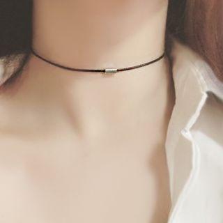 Wax Cord Choker As Shown In Figure - One Size
