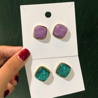 Retro Stone Square Earring
