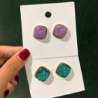 Retro Stone Square Earring