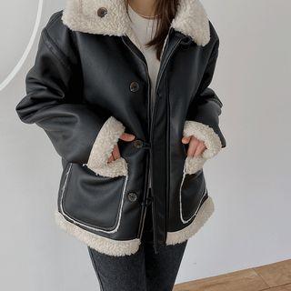 Faux-shearling Jacket Black - One Size