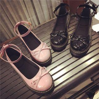 Patent Bow-accent Loafers