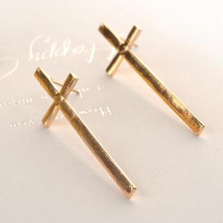 Big Cross Earrings  Gold - One Size