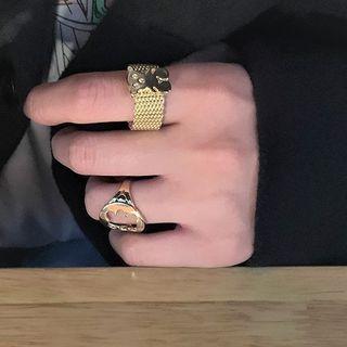 Bear Alloy Ring / Cutout Bear Alloy Open Ring
