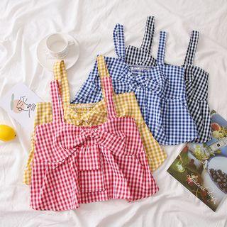 Plaid Sling Top