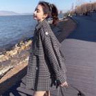 Houndstooth Double-breasted Trench Jacket