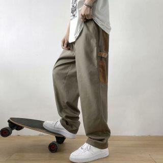Patch Pocket Wide-leg Pants