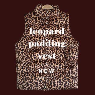Leopard Padded Vest Brown - One Size