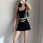 Striped Tank Top / Mini Skirt