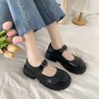 Heart Buckled Platform Mary Jane Shoes