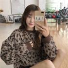 Leopard Print Loose-fit Sweater