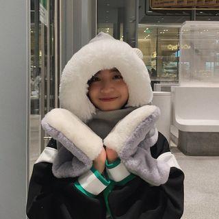 Fleece Scarfed Beanie