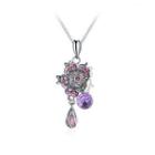 Swarovski Element Crystal Cherry Blossom Necklace