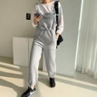 Cotton Jogger Overall Pants Gray - One Size