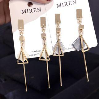 Alloy Triangle Cube & Bar Dangle Earring