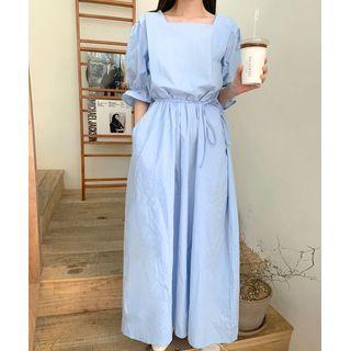 Square-neck Maxi Cotton Dress